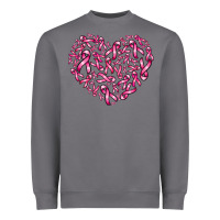 Storm breast cancer ribbon heart Heavyweight Sweatshirt - AdoDesignShop