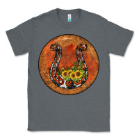 Charcoal Heather horseshoe circle Classic Tee - JahusDesignShop