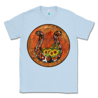 Dusty Blue horseshoe circle Classic Tee - JahusDesignShop
