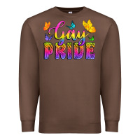 Chestnut Gay Pride With Butterfly Premium Sweatshirt - BundleAndBundleShop
