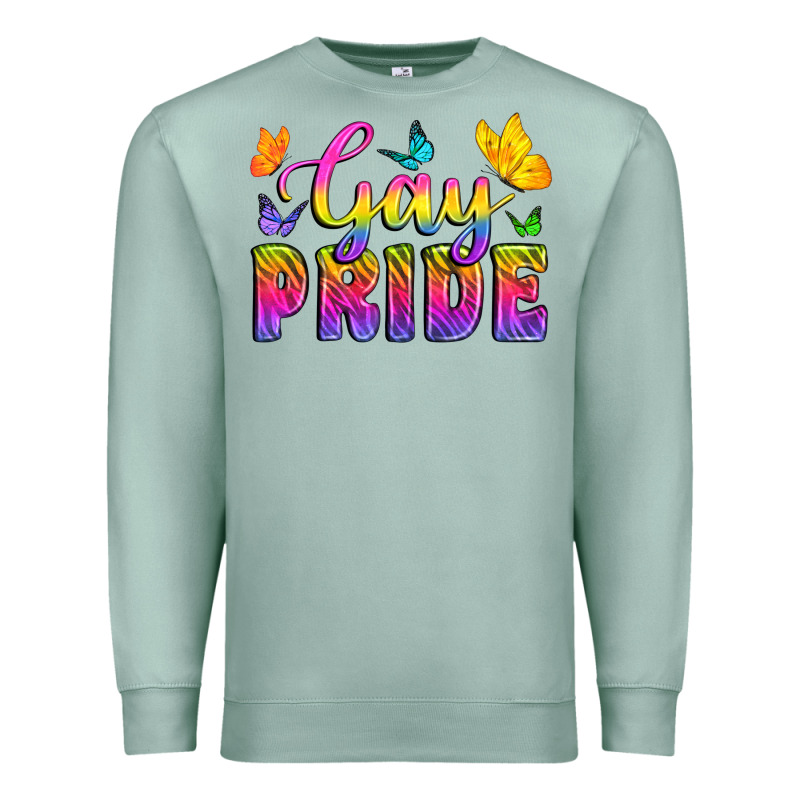 Gay Pride With Butterfly Premium Sweatshirt by BundleAndBundleShop | Teevron
