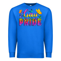 True Royal Gay Pride With Butterfly Premium Sweatshirt - BundleAndBundleShop