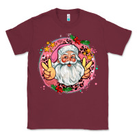 Burgundy merry christmas peace santa Classic Tee - AdoDesignShop