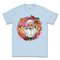 Dusty Blue merry christmas peace santa Classic Tee - AdoDesignShop