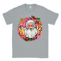 Heather Grey merry christmas peace santa Classic Tee - AdoDesignShop