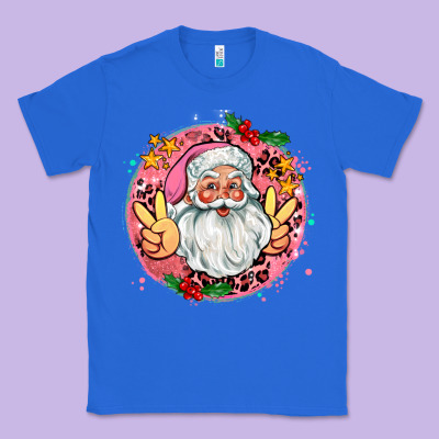 Merry Christmas Peace Santa Classic Tee Designed By Adodesignshop