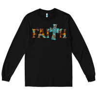Black faith thanksgiving cross Long Sleeve Tee - AdoDesignShop
