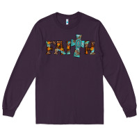 Plum faith thanksgiving cross Long Sleeve Tee - AdoDesignShop