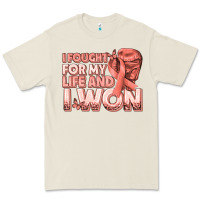Bone i fought for my life and i won uterine cancer peac Premium Tee - texasbilliewilder