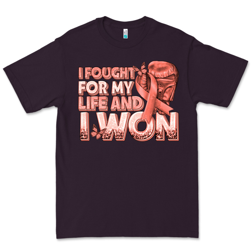 I Fought For My Life And I Won Uterine Cancer Peac Premium Tee by texasbilliewilder | Teevron