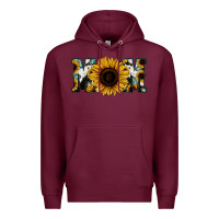 Burgundy Sunflower Turquoise Cowhide Mom Premium Hoodie - Bettercallsaul