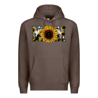 Coffee Sunflower Turquoise Cowhide Mom Premium Hoodie - Bettercallsaul