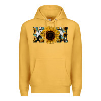 Mustard Sunflower Turquoise Cowhide Mom Premium Hoodie - Bettercallsaul