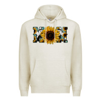 Oatmeal Heather Sunflower Turquoise Cowhide Mom Premium Hoodie - Bettercallsaul
