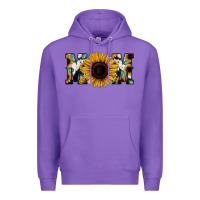 Purple Sunflower Turquoise Cowhide Mom Premium Hoodie - Bettercallsaul