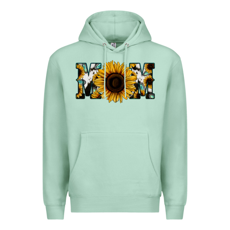 Sunflower Turquoise Cowhide Mom Premium Hoodie by Bettercallsaul | Teevron
