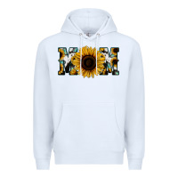 White Sunflower Turquoise Cowhide Mom Premium Hoodie - Bettercallsaul