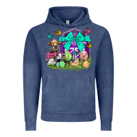 Vintage Denim Easter Farm Animal Easter Day Vintage Hoodie - Neo Western