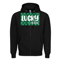 Black lucky vibes Zipper Hoodie - MaliasSmallBusiness