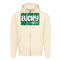 Sandshell lucky vibes Zipper Hoodie - MaliasSmallBusiness