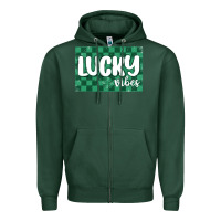 Lucky Vibes Zipper Hoodie | Teevron