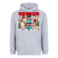 Heather Grey hot cocoa cozy blankets christmas movies tumbler Heavyweight Hoodie - MaliasSmallBusiness