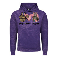 Cloud Purple peace love pitbull Vintage Hoodie - JahusDesignShop