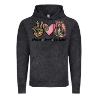 Vintage Black peace love pitbull Vintage Hoodie - JahusDesignShop