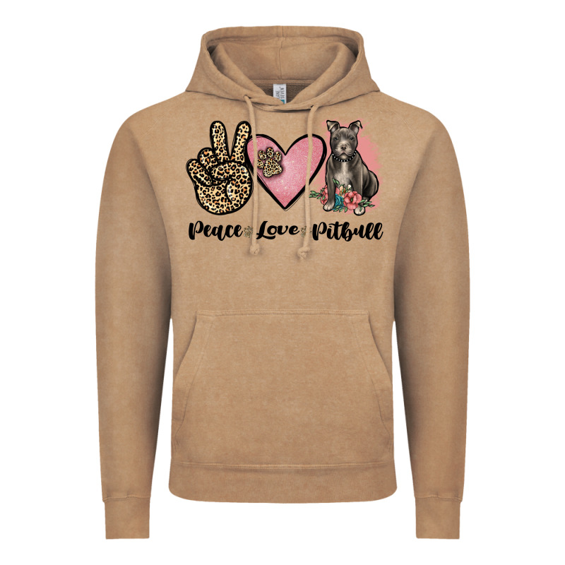 Peace Love Pitbull Vintage Hoodie by JahusDesignShop | Teevron