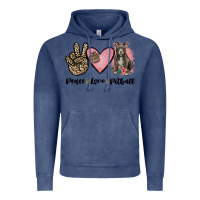 Vintage Denim peace love pitbull Vintage Hoodie - JahusDesignShop