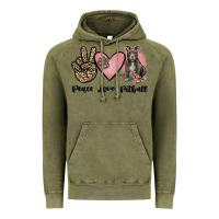 Vintage Olive peace love pitbull Vintage Hoodie - JahusDesignShop