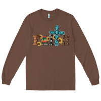 Chestnut western gemstone cross faith Long Sleeve Tee - Artiststas