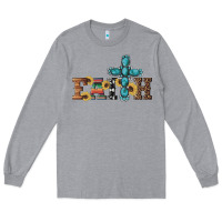 Heather Grey western gemstone cross faith Long Sleeve Tee - Artiststas