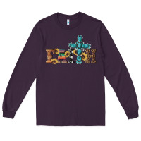 Plum western gemstone cross faith Long Sleeve Tee - Artiststas