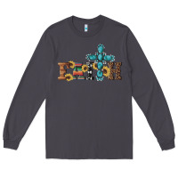 Smoke western gemstone cross faith Long Sleeve Tee - Artiststas