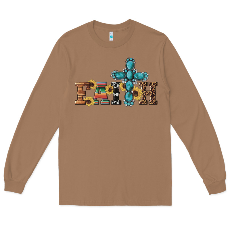 Western Gemstone Cross Faith Long Sleeve Tee by Artiststas | Teevron
