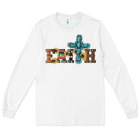 White western gemstone cross faith Long Sleeve Tee - Artiststas