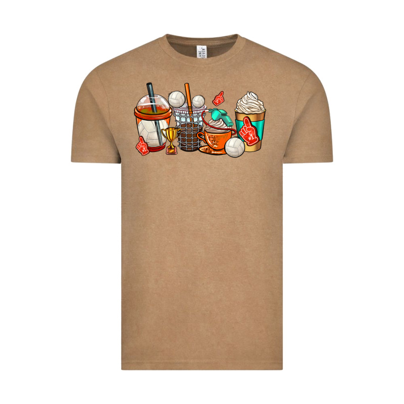 Volleyball Coffee Cups Vintage Tee by AdoDesignShop | Teevron