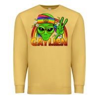 Antique Gold Gaylien LGBTQ Pride Premium Sweatshirt - BundleAndBundleShop