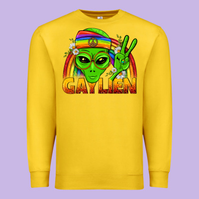 Gaylien Lgbtq Pride Premium Sweatshirt Designed By Bundleandbundleshop