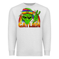 Oatmeal Heather Gaylien LGBTQ Pride Premium Sweatshirt - BundleAndBundleShop