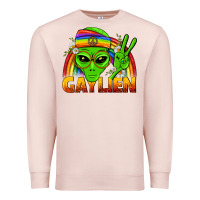 Pale Pink Gaylien LGBTQ Pride Premium Sweatshirt - BundleAndBundleShop