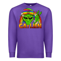 Purple Gaylien LGBTQ Pride Premium Sweatshirt - BundleAndBundleShop