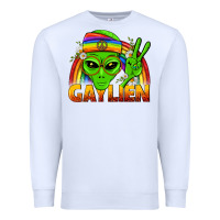 White Gaylien LGBTQ Pride Premium Sweatshirt - BundleAndBundleShop