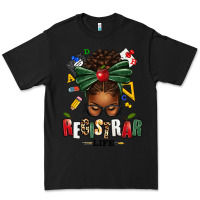 Black registrar life afro messy bun Premium Tee - texasbilliewilder