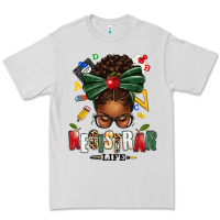 Dove Grey registrar life afro messy bun Premium Tee - texasbilliewilder
