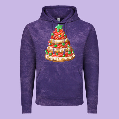 Red Christmas Cookie Cake Fa Element Vintage Hoodie Designed By Fadigitalartstudio