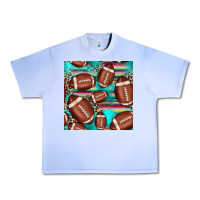 Grape Ice football leopard turquoise seamless pattern Urban Heavy Tee - JahusDesignShop