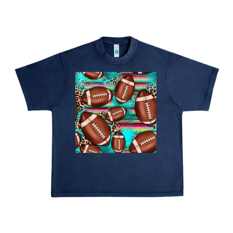 Football Leopard Turquoise Seamless Pattern Urban Heavy Tee by JahusDesignShop | Teevron