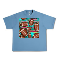 Pebble Blue football leopard turquoise seamless pattern Urban Heavy Tee - JahusDesignShop